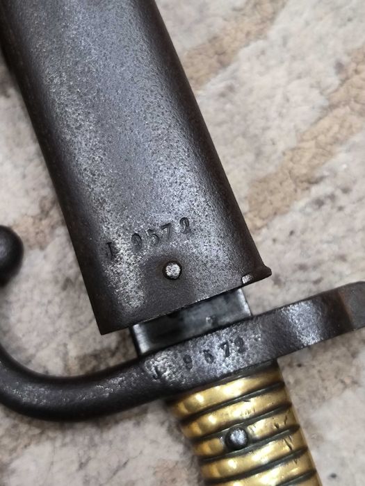Френски щик нож байонет Шаспо Chassepot M1866 еднакви номера