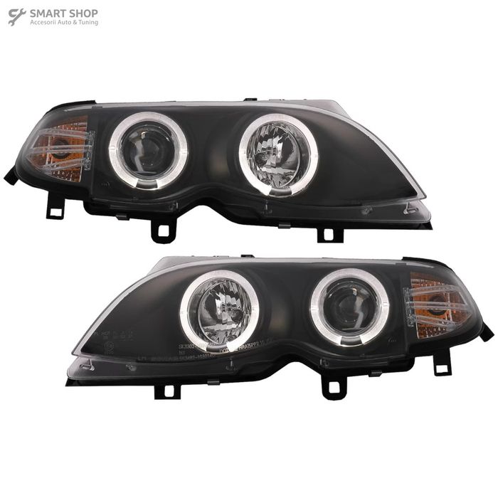 Faruri LED Angel Eyes BMW E46 Facelift  Limousine Sedan Touring (2001-