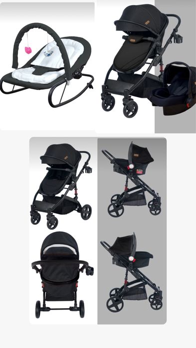 Бебешка количка + столче за кола + Бебешки шезлонг