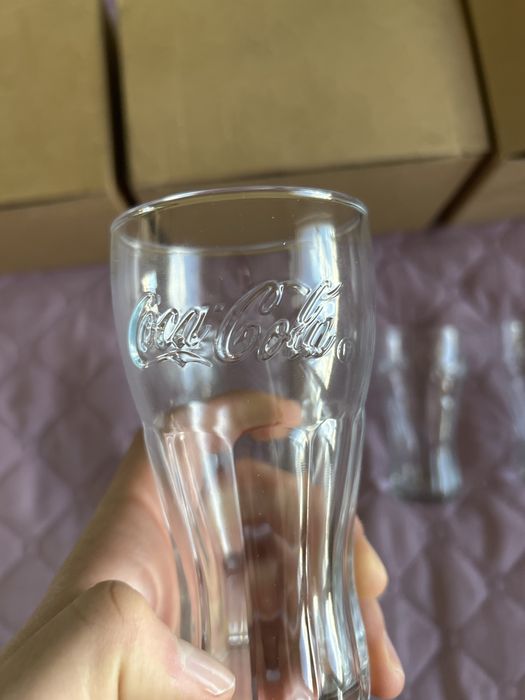 Ретро стъклени чаши Coca-Cola 200 ml – комплект 6 бр.