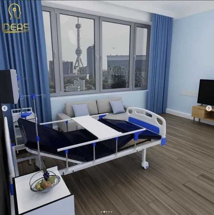 Медицинская Кровать с ограждением  2x-функциональная домашнего ухода