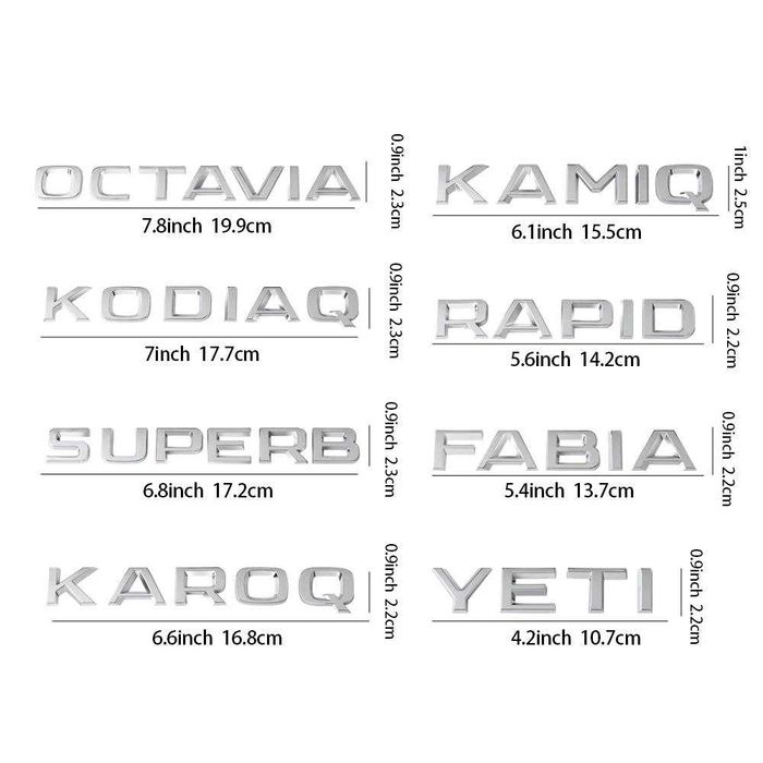 Емблема за багажник на Skoda Octavia Fabia Karoq Superb Kodiaq Kamiq