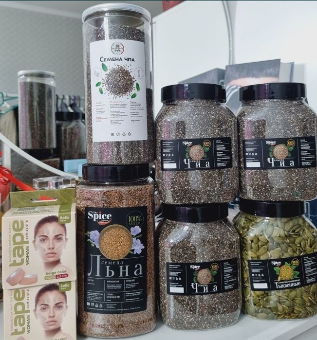 Лён Семена , Чиа Семена,  Тыквы Семена