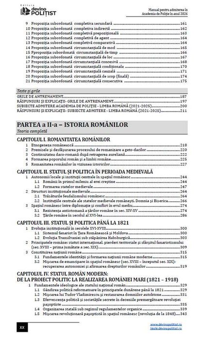 Manual admitere Academia de Poliție Devino Polițist 2026