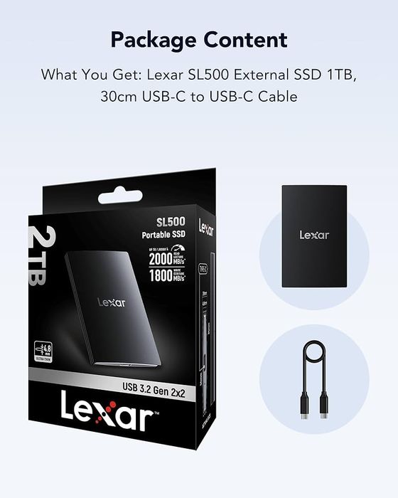 1TB 2TB LEXAR  SL500 Portable SSD Magnetic Set SL300 ham bor ORIGINAL