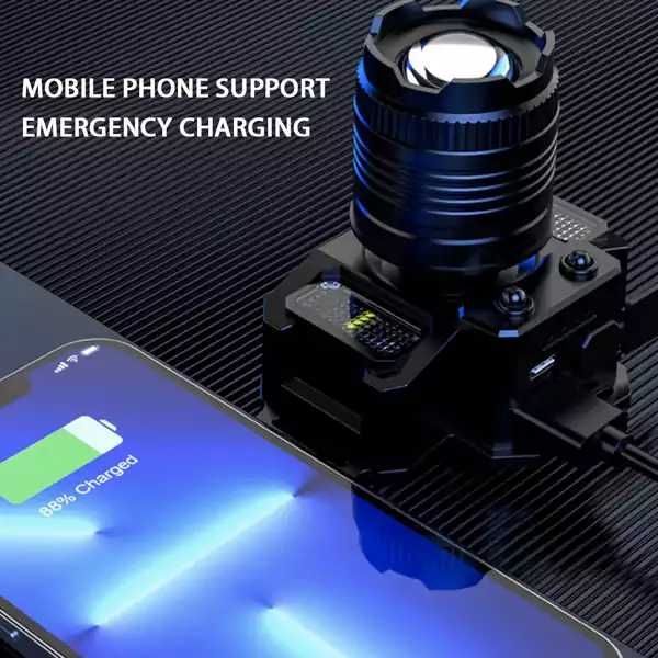 Водоустойчив челник с XHP50 диод, сензорно управление и COB светлина