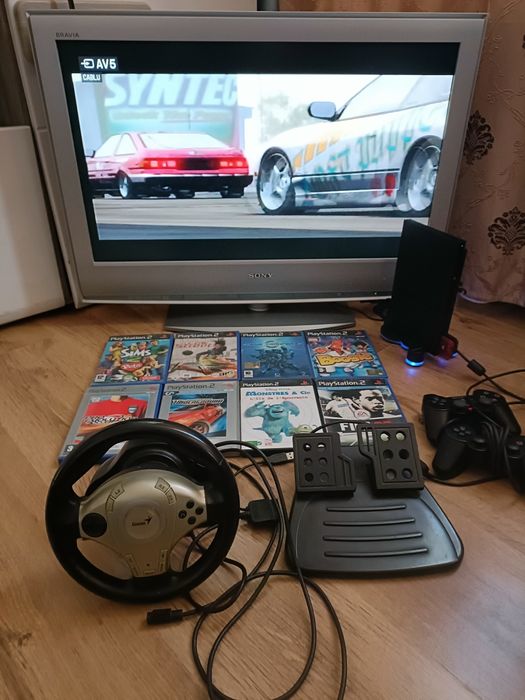 PlayStation 2 Ps2 cu accesorii și jocuri