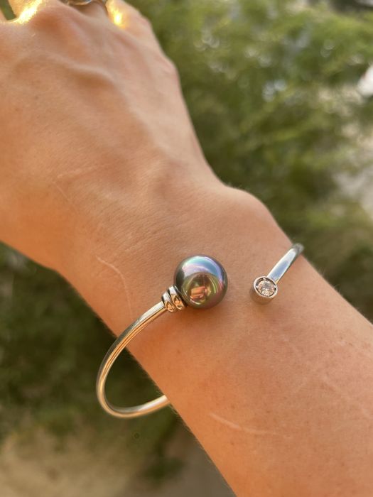 Комплект кольцо и браслет с жемчугом