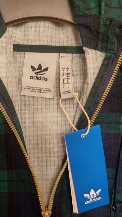Jacheta barbati Adidas Originals, noua, bumbac, L, WindBreaker, verde