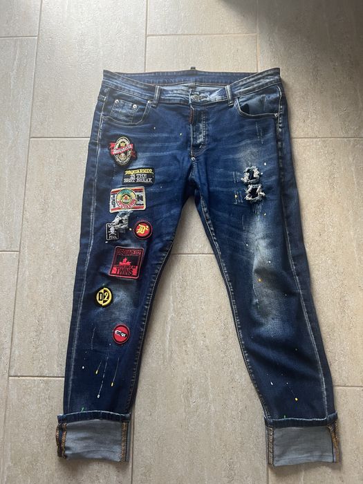 Blugi dsquared albastri