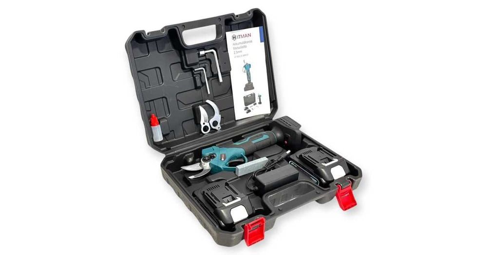 Foarfeca pe acumulator Hitman, 2 baterii si 2 lame, 62V .