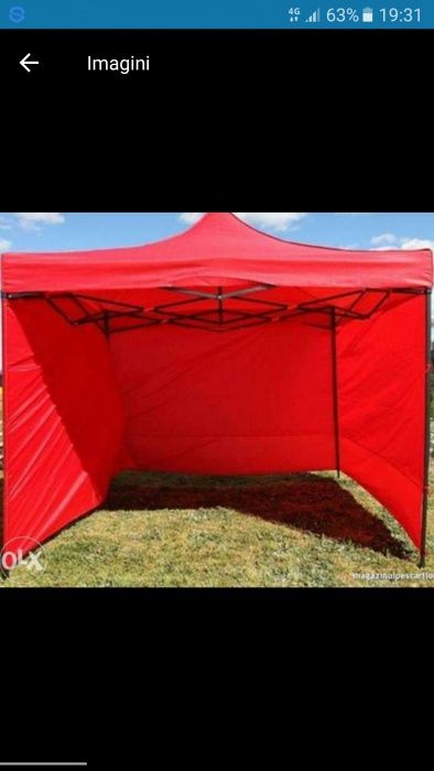 Pavilion Cort foișor pliabil 3m x 3m  alb verde rosu albastru negru