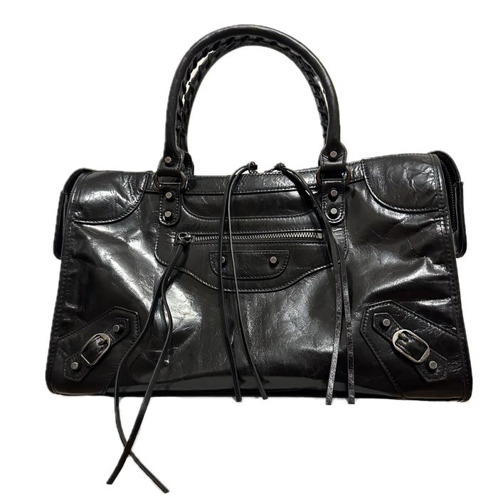 Винтажная сумка из натуральной кожи в духе Balenciaga