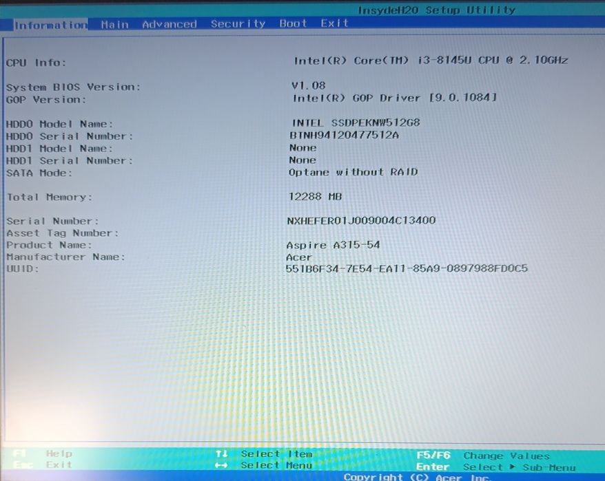 Офисный ноутбук Acer Aspire 3