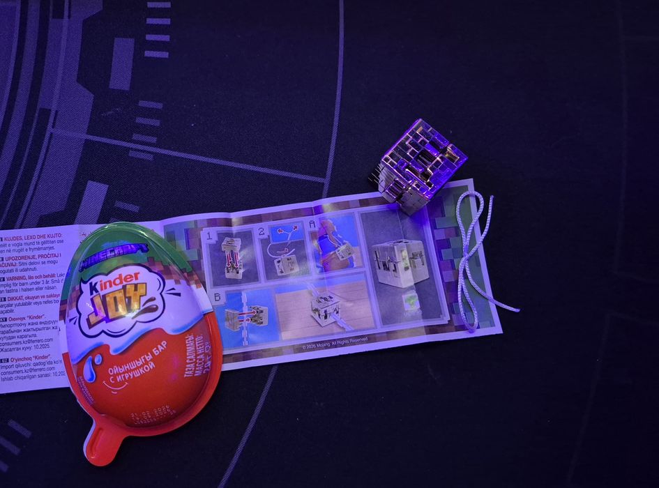 Kinder joy Minecraft Golden Block/Киндер джой Майнкрафт золотой блок