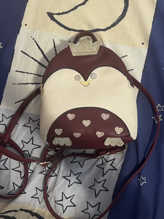 rucsac cu sclipici, pasare