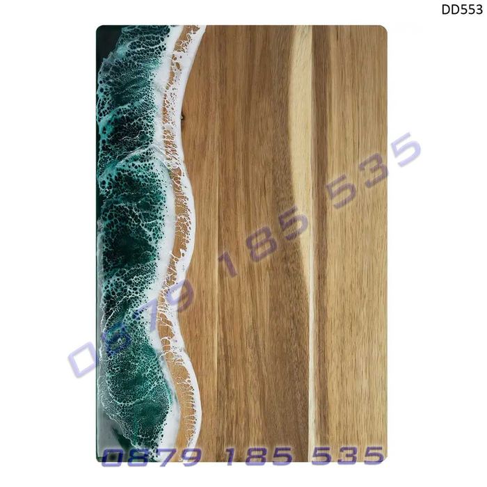 Кухненска дъска епоксидна смола Морски залив акациево дърво море