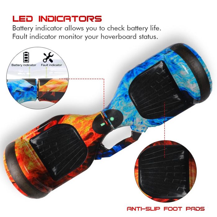 Hoverboard Electric cu Bluetooth LED si Telecomanda Flame & Ice