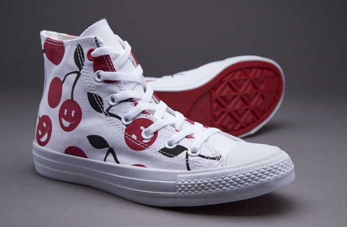 %ПРОМО% CONVERSE № 36/37 – Дамски кецове "CHERRY PRINT HI TOPS" нови