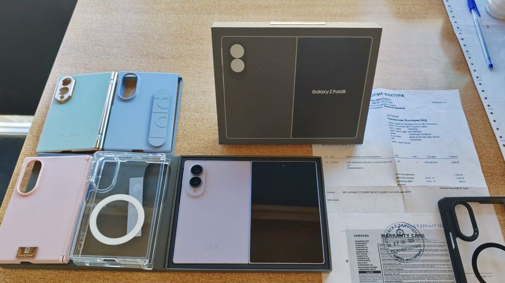 Нов ! Samsung Galaxy Z Fold 8 ,512GB, 12GB RAM , 5G  Lavender  Като Нов! Гаранция Технополис!!!