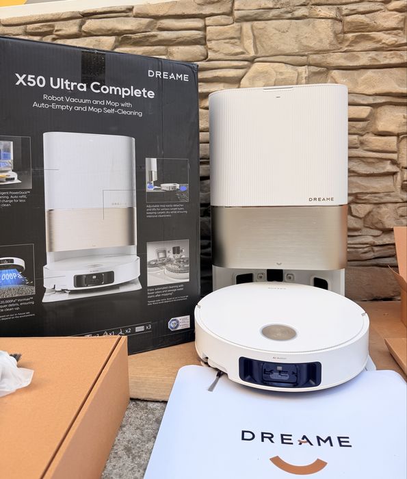 Dreame X50 Ultra Complete 20000Pa, Al, Робот Прахосмукачка + Самопочистваща Станция Сухо и Мокро!