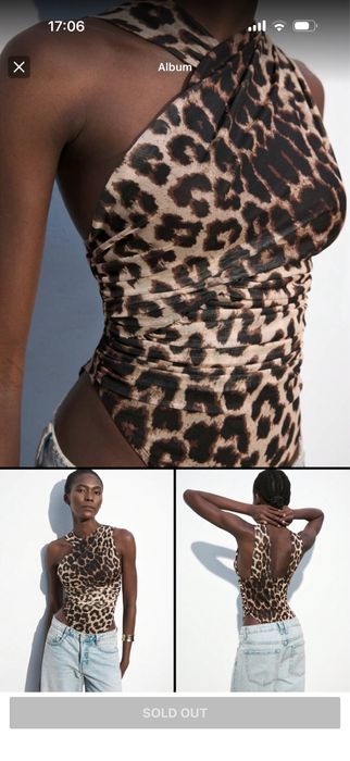 Боди с леопардов принт