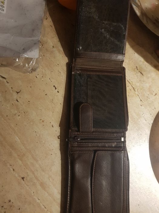 Portofel bărbați piele naturală Maro