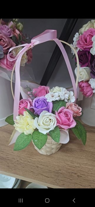 Букеты из мыльных роз