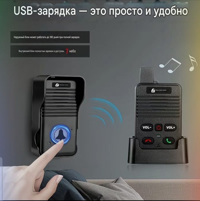 Домофон беспроводной и без WiFi без Сети