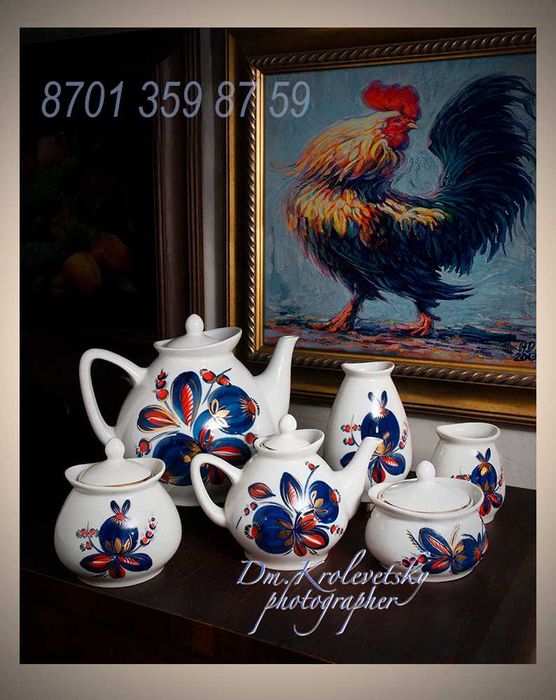 Самовар на дровах СССР. Сервиз