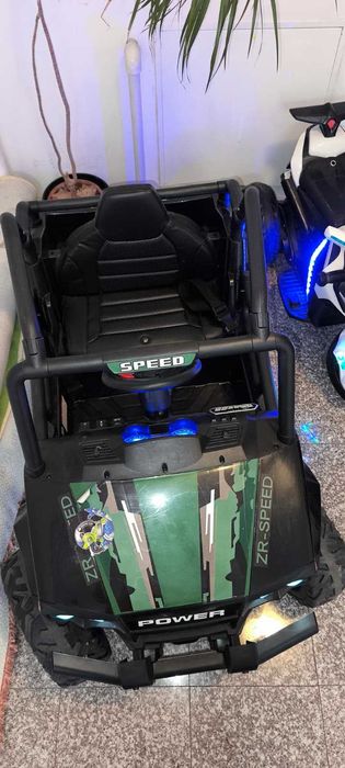 Masina electrica 4x4 12V copii cu roti EVA scaun piele Nichiduta UTV