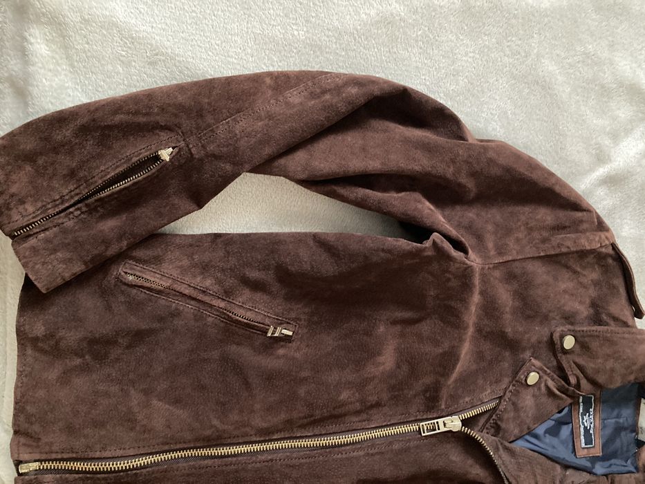 Geaca biker piele intoarsa