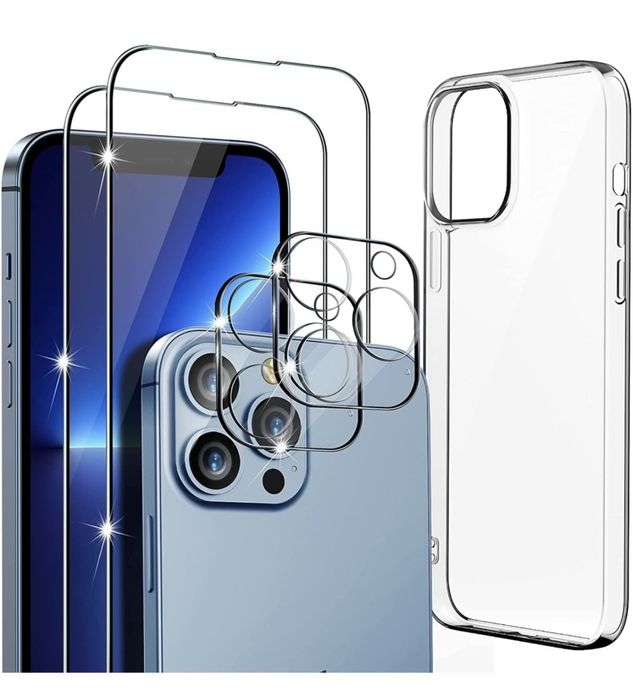 Husa Silicon + Folie Camera + Folie Sticla Iphone 14/15/16 PRO MAX