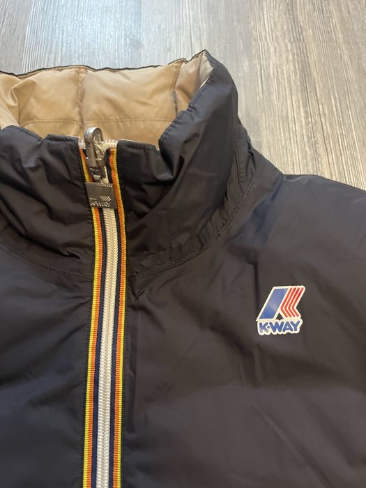 Мъжки елек с гъши пух K-Way две лица /M/