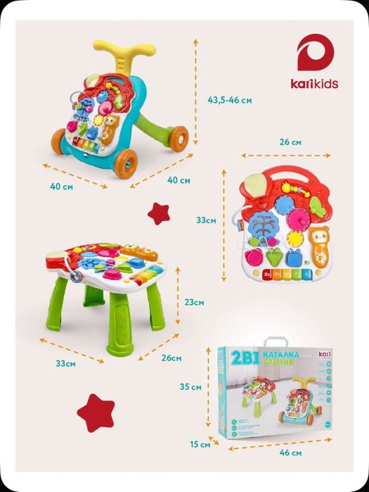 Продам ходунки + столик 2 в 1