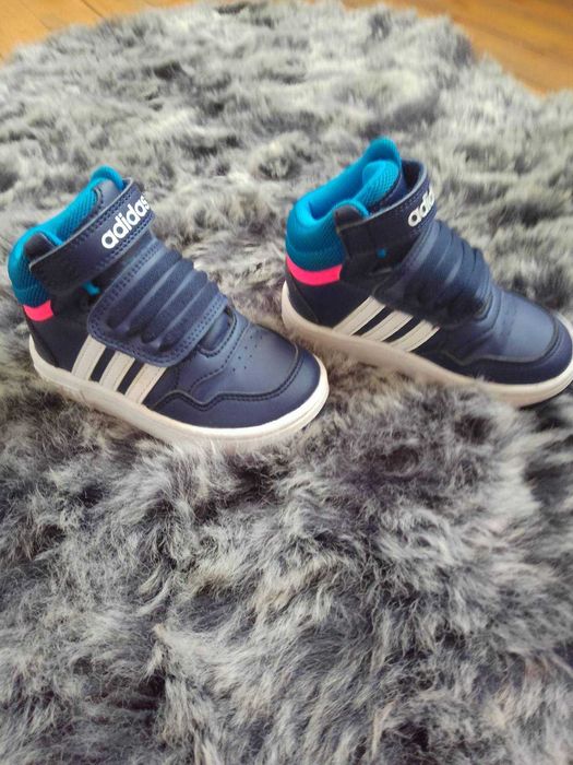 Бебешки Сини Високи Кецове- ADIDAS HOOPS MID 3.0 K