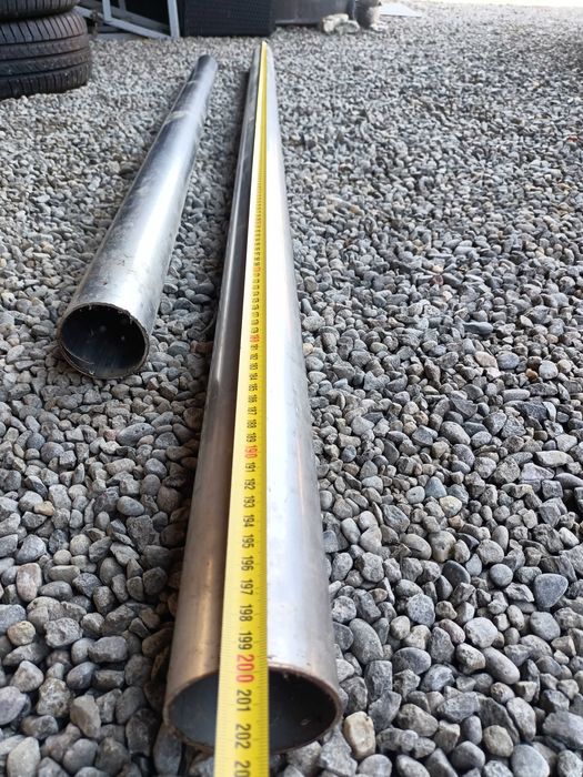 2 buc . Țeavă inox 63.50 mm.  - 1.5m  2.5m