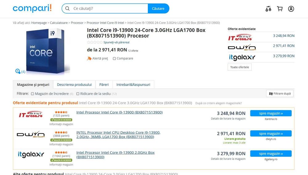 kit gaming cu i9 13900k + corsair  32 gb ram 6000 mhz noi
