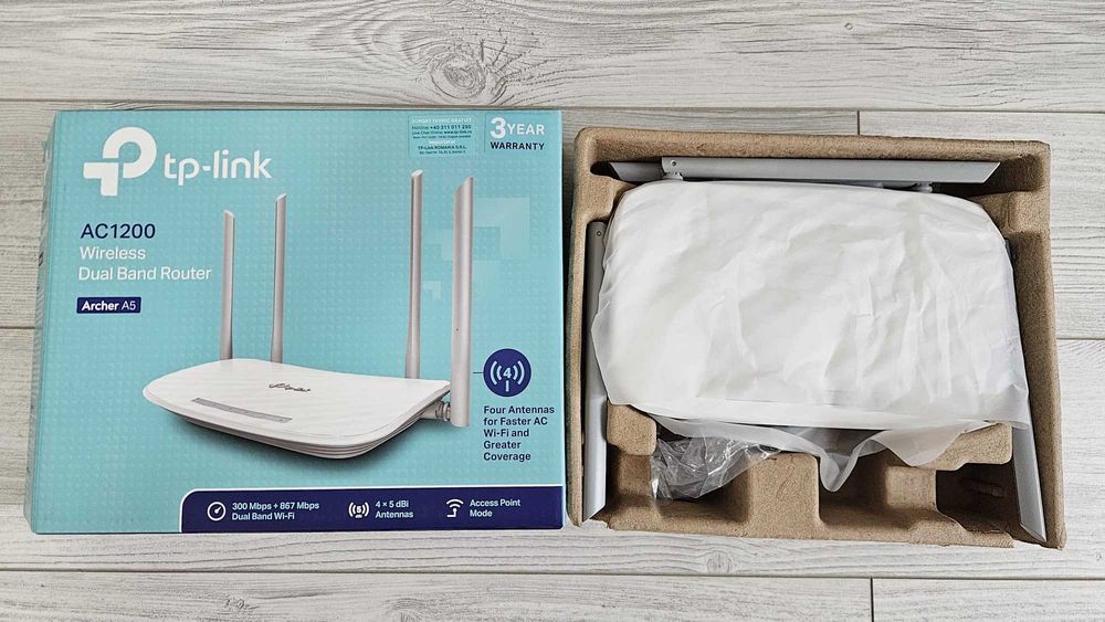 Router TP-Link Archer A5 AC1200 Dual-Band – Ca NOU, La Cutie Completa