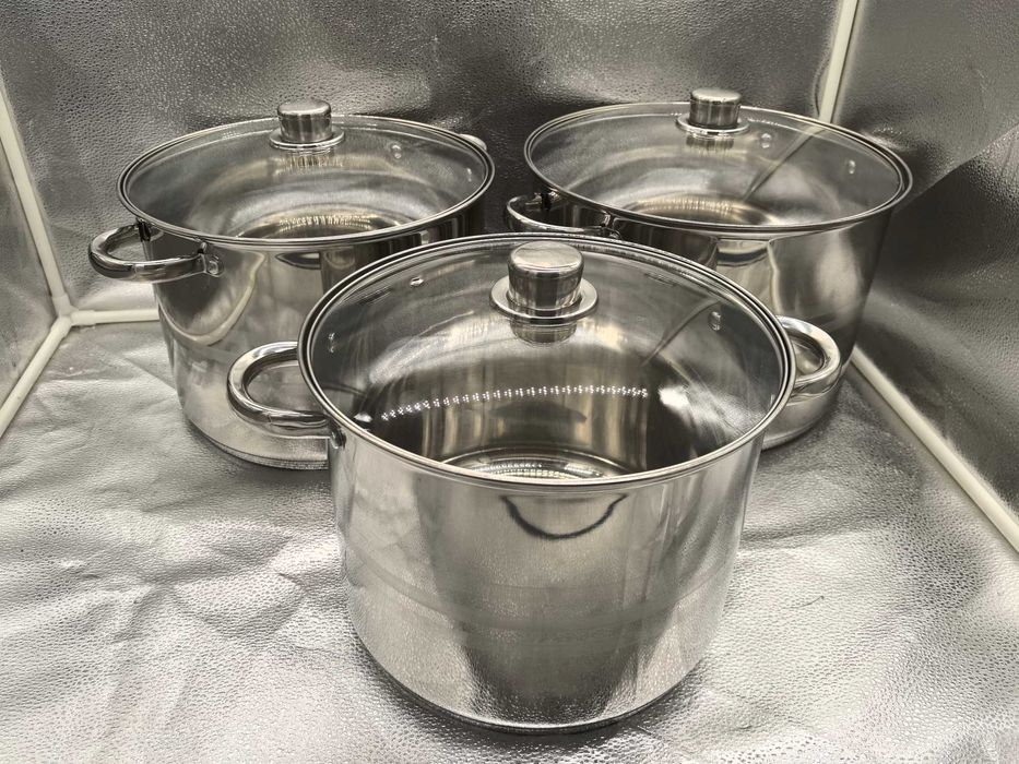 Set 3 oale inox RoyaltyLineRL-SP4,cu capace,11.1L, 13.5L,16.2L–329 lei
