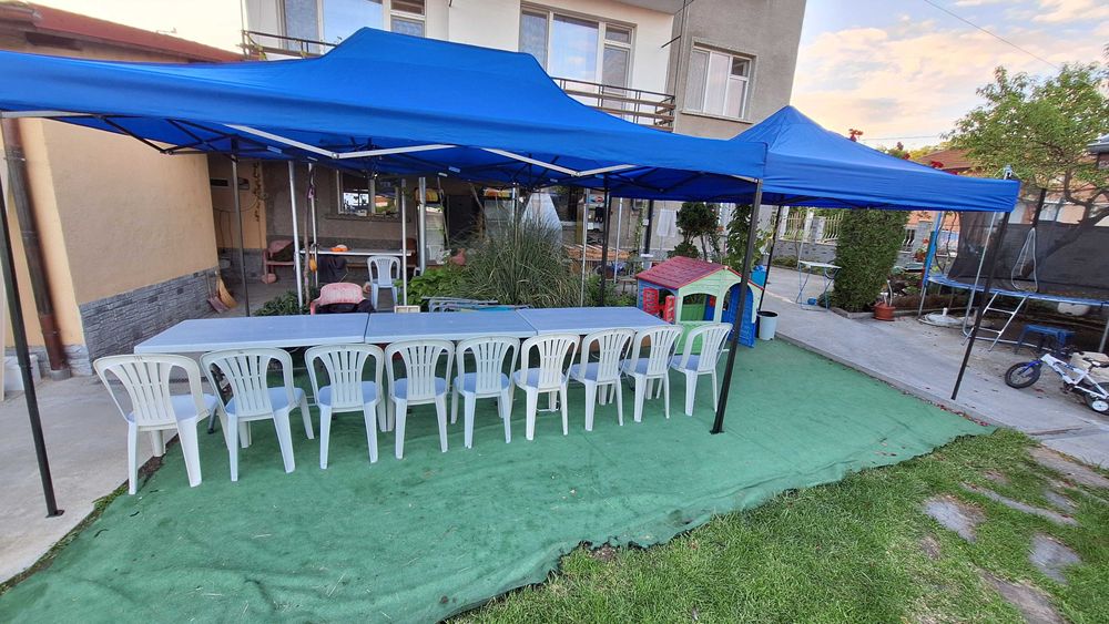 Маси, столове, шатри,хладилници, осветление и всичко за вашето събитие