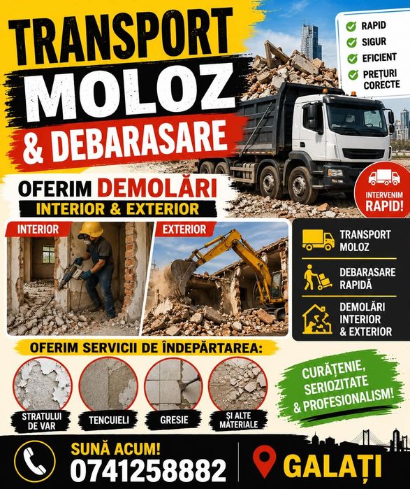 OFERIM servicii de indepartarea stratului de var, tencuieli gresie etc