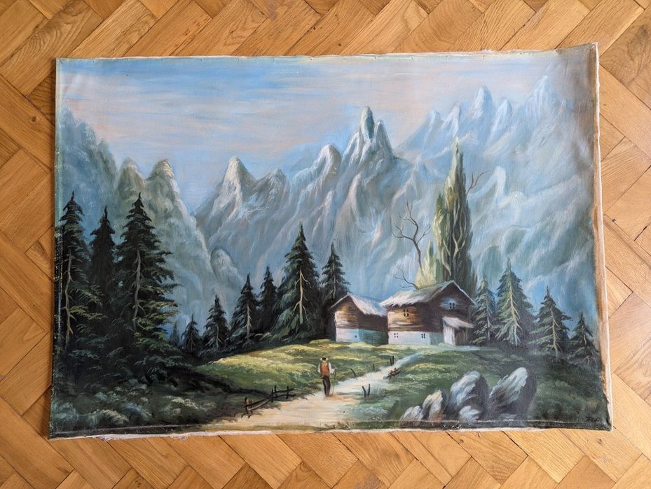 Tablou din 1990 cu temă montană