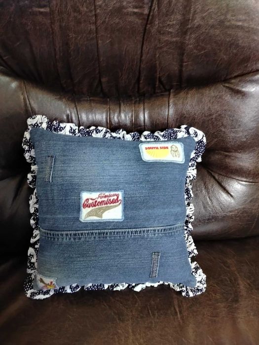 Нови!Дънкови декоративни възглавнички с цип за вашия диван