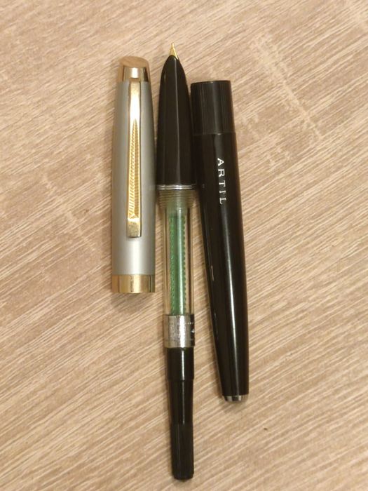 Stilou vintage italian Artil cu piston