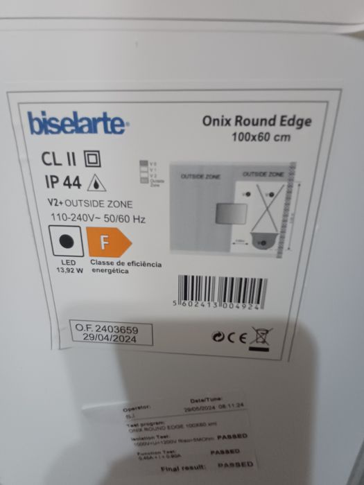 Oglinda baie led biselarte 100x60