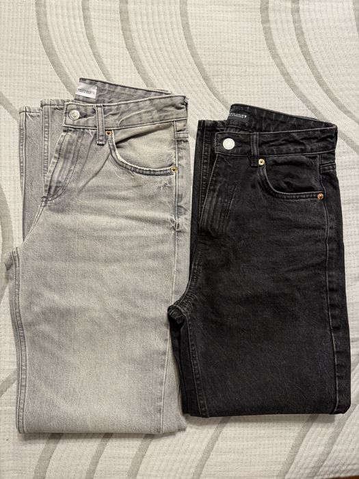 Джинсы Zara серые и черные