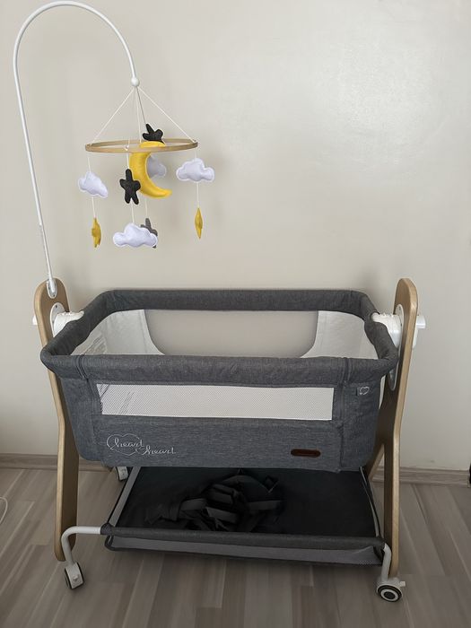 Бебешка мини кошара Chipolino Heart 2 Heart Графит .