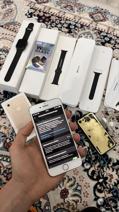 iPhone 7 и Apple watch 4 series 44 мм