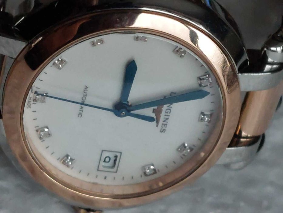 Дамски часовник,диаманти,  злато 18к-стомана-Longines Primaluna L81135